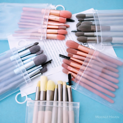 Professional 8pcs Makeup Brush Set With Pouch Bangladesh 💄