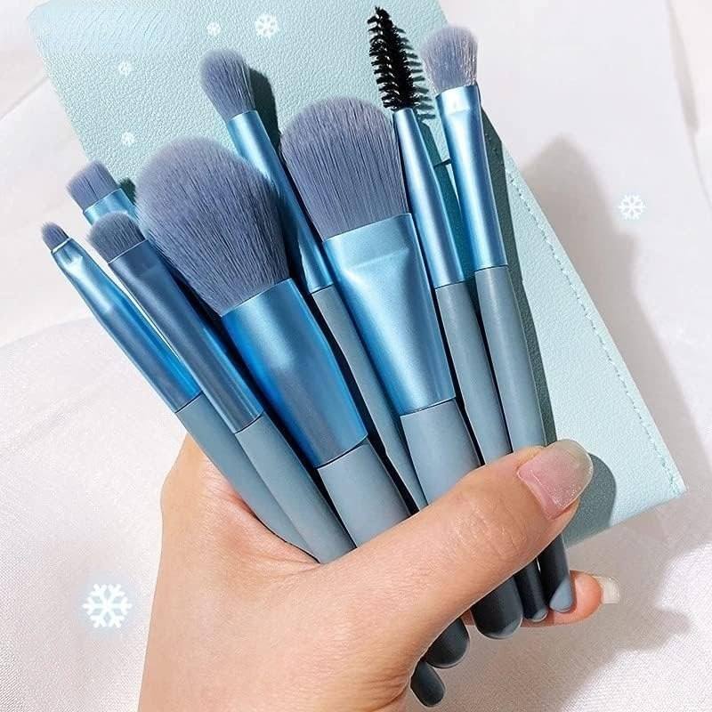 Professional 8pcs Makeup Brush Set With Pouch Bangladesh 💄