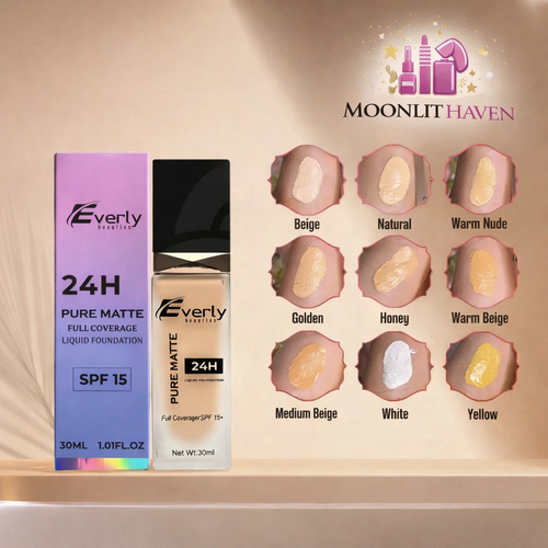 Everly 24H Full Coverage Foundation SPF15 💄✨