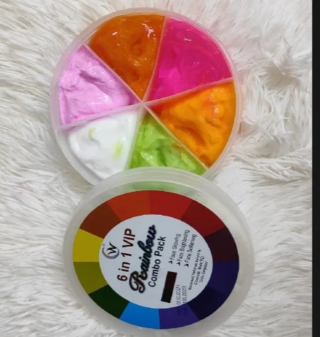 6 in 1 VIP Rainbow Combo Face Pack 🌈✨