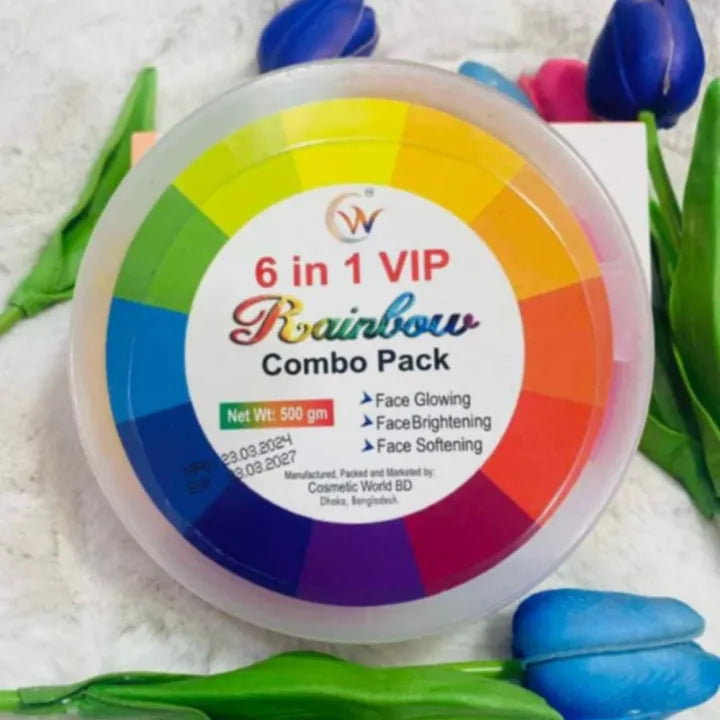 6 in 1 VIP Rainbow Combo Face Pack 🌈✨