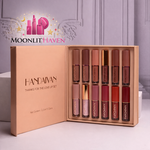 HANDAIYAN 12 Colors Liquid Lipstick Set 💄✨